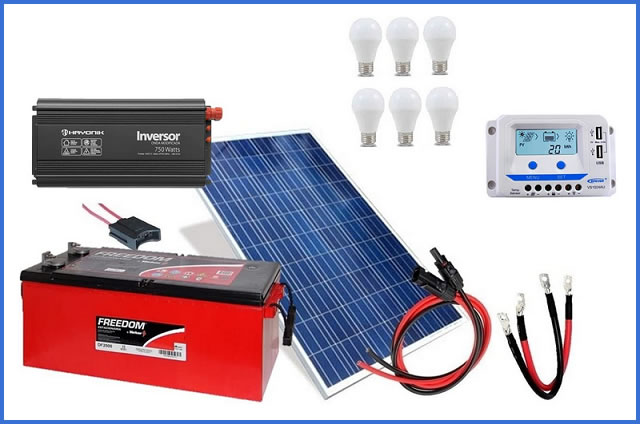 Kit compreto de energia solar fotovoltaica