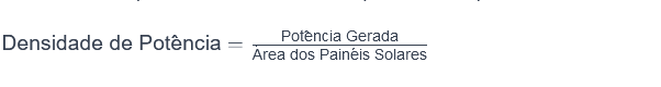 Formula da Densidade de Potência