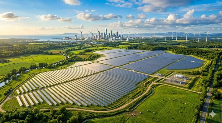 Produção de energia renovável: No setor energético